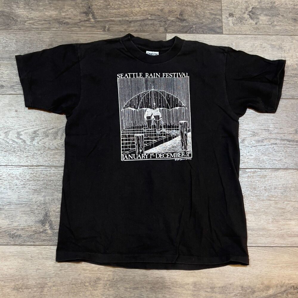 Seattle Rain Festival Black Tee